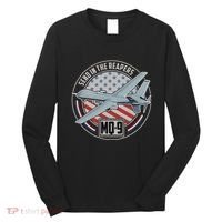 Mq 9 Reaper Uav Us Military Drone Us Patriot Long Sleeve Shirt thumb 0