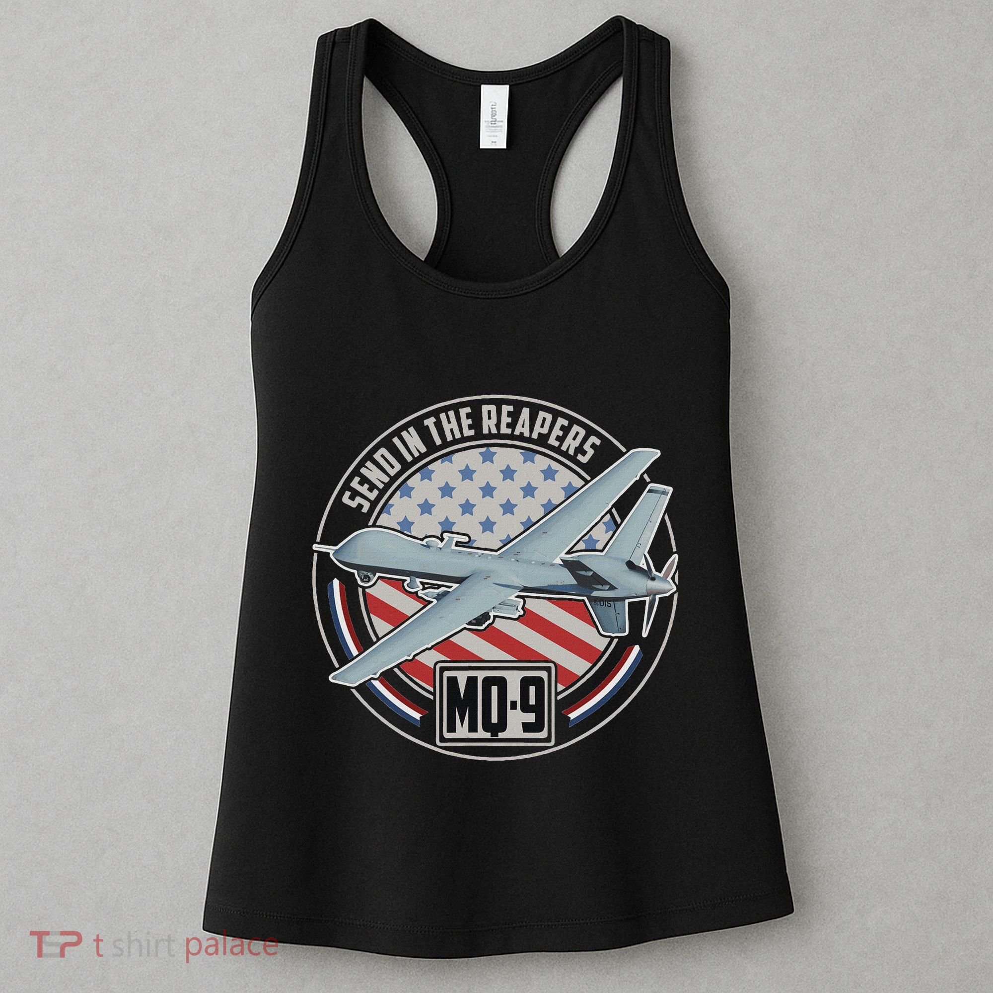 Mq 9 Reaper Uav Us Military Drone Us Patriot Women's Tank Top