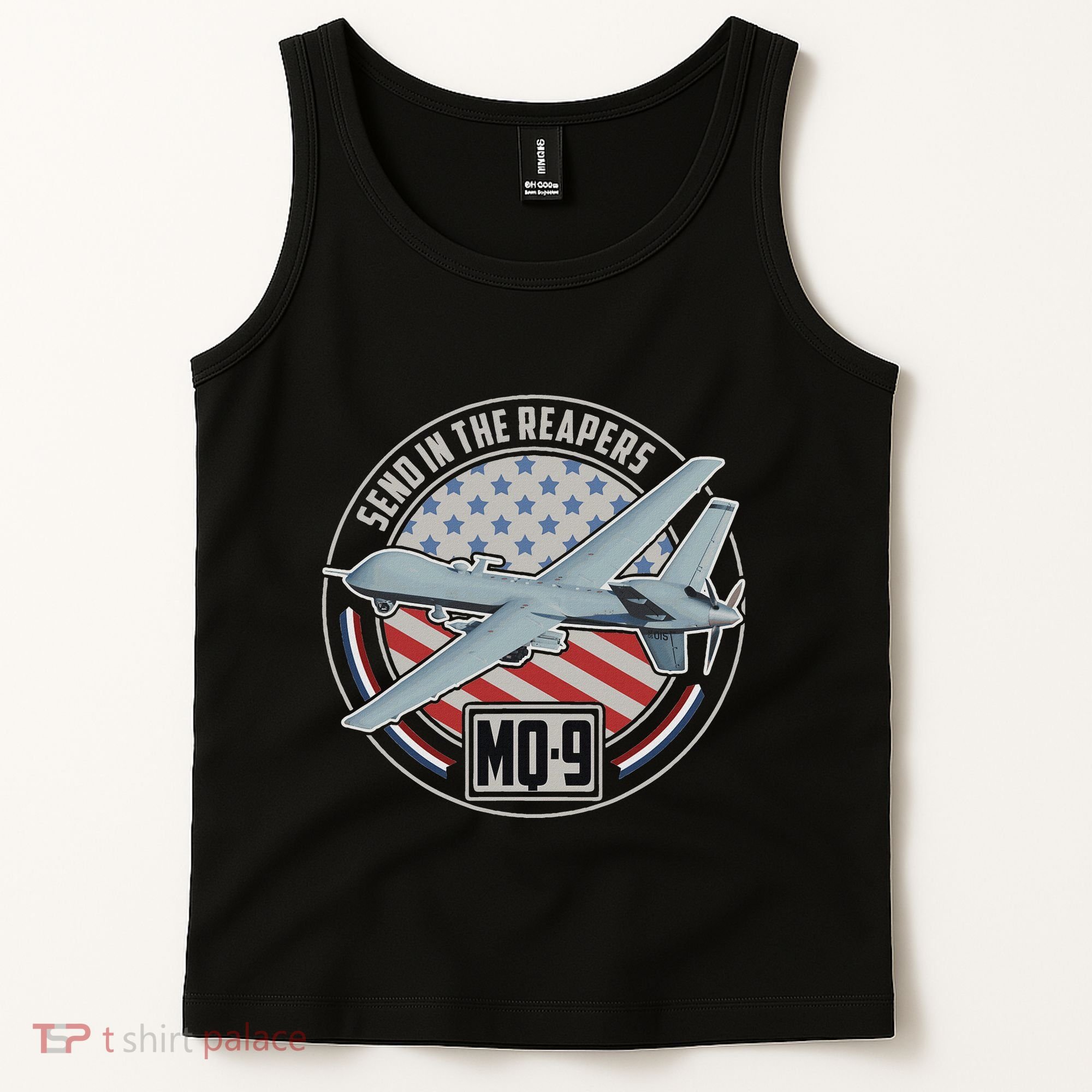 Mq 9 Reaper Uav Us Military Drone Us Patriot Tank Top
