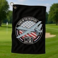 Mq 9 Reaper Uav Us Military Drone Us Patriot Golf Towel thumb 1