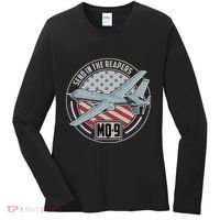 Mq 9 Reaper Uav Us Military Drone Us Patriot Women's Long Sleeve Shirt thumb 0
