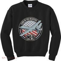 Mq 9 Reaper Uav Us Military Drone Us Patriot Kids Sweatshirt thumb 0