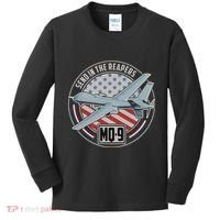 Mq 9 Reaper Uav Us Military Drone Us Patriot Kids Long Sleeve Shirt thumb 0