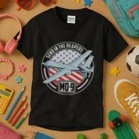 Mq 9 Reaper Uav Us Military Drone Us Patriot Kids T-Shirt thumb 3