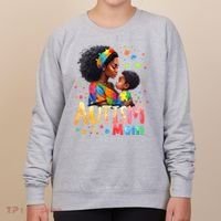 Mom Afro Autism Awareness Mama Black Autism Women's Sweatshirt thumb 0