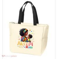 Mom Afro Autism Awareness Mama Black Autism Tote Bag thumb 3