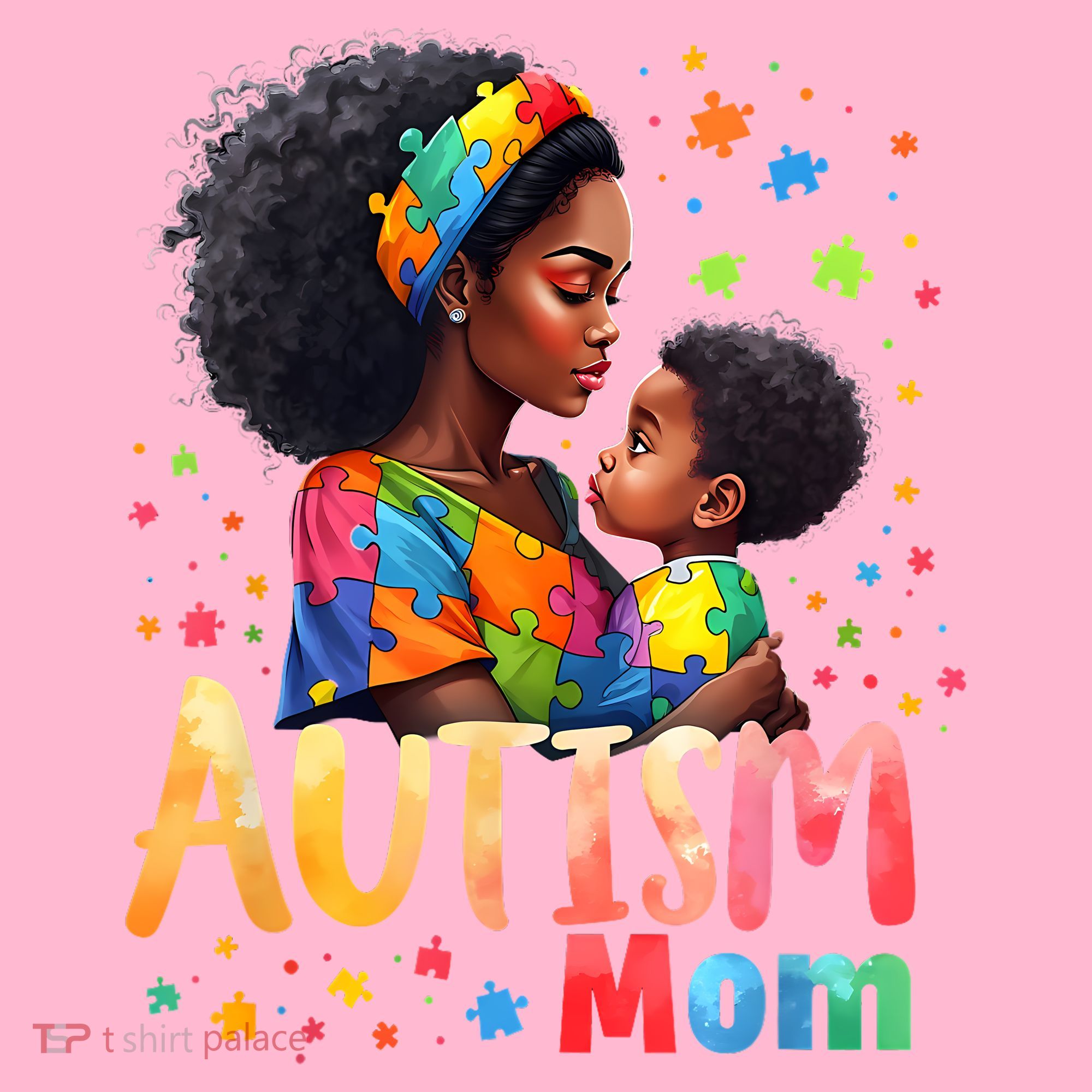 Mom Afro Autism Awareness Mama Black Autism Coaster