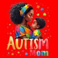 Mom Afro Autism Awareness Mama Black Autism Santa Hat thumb 1