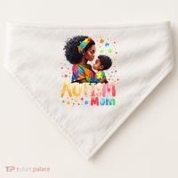 Mom Afro Autism Awareness Mama Black Autism USA-Made Doggie Bandana thumb 0