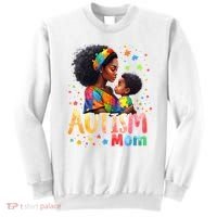 Mom Afro Autism Awareness Mama Black Autism Sweatshirt thumb 0