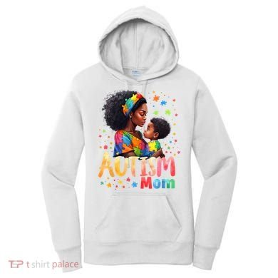 Mom Afro Autism Awareness Mama Black Autism Women's Hoodie
