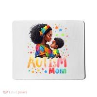 Mom Afro Autism Awareness Mama Black Autism Mousepad thumb 0