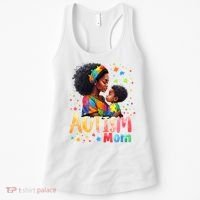 Mom Afro Autism Awareness Mama Black Autism Women's Tank Top thumb 0