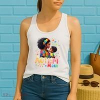 Mom Afro Autism Awareness Mama Black Autism Women's Tank Top thumb 2