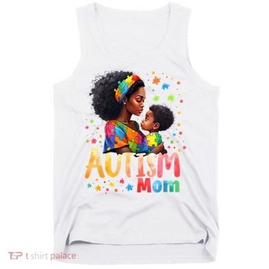 Mom Afro Autism Awareness Mama Black Autism Tank Top