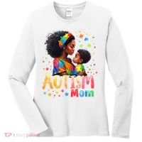 Mom Afro Autism Awareness Mama Black Autism Women's Long Sleeve Shirt thumb 0
