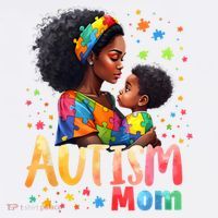 Mom Afro Autism Awareness Mama Black Autism Women's T-Shirt thumb 6