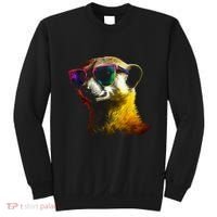Meerkat Artwork Animal Art Sunglasses Meerkat Sweatshirt thumb 0