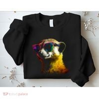 Meerkat Artwork Animal Art Sunglasses Meerkat Sweatshirt thumb 2