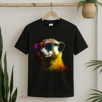 Meerkat Artwork Animal Art Sunglasses Meerkat T-Shirt thumb 2