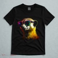 Meerkat Artwork Animal Art Sunglasses Meerkat T-Shirt thumb 5