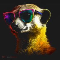 Meerkat Artwork Animal Art Sunglasses Meerkat Polo thumb 3