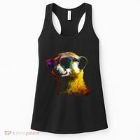 Meerkat Artwork Animal Art Sunglasses Meerkat Women's Tank Top thumb 0