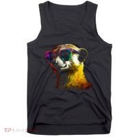 Meerkat Artwork Animal Art Sunglasses Meerkat Tank Top thumb 0