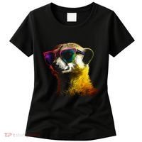 Meerkat Artwork Animal Art Sunglasses Meerkat Women's T-Shirt thumb 0