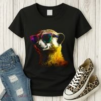 Meerkat Artwork Animal Art Sunglasses Meerkat Women's T-Shirt thumb 3