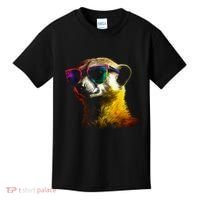 Meerkat Artwork Animal Art Sunglasses Meerkat Kids T-Shirt thumb 0