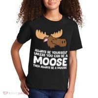 Moose Alaska Always Be Yourself Unless You Can Be A Moose Kids T-Shirt thumb 2