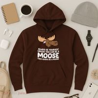 Moose Alaska Always Be Yourself Unless You Can Be A Moose Hoodie thumb 3