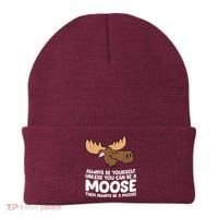 Moose Alaska Always Be Yourself Unless You Can Be A Moose Beanie thumb 0