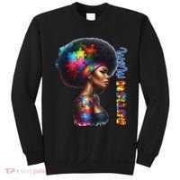 Mom Afro Autism Awareness Mama Black Autism Mother Autistic Sweatshirt thumb 0