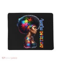 Mom Afro Autism Awareness Mama Black Autism Mother Autistic Mousepad thumb 0