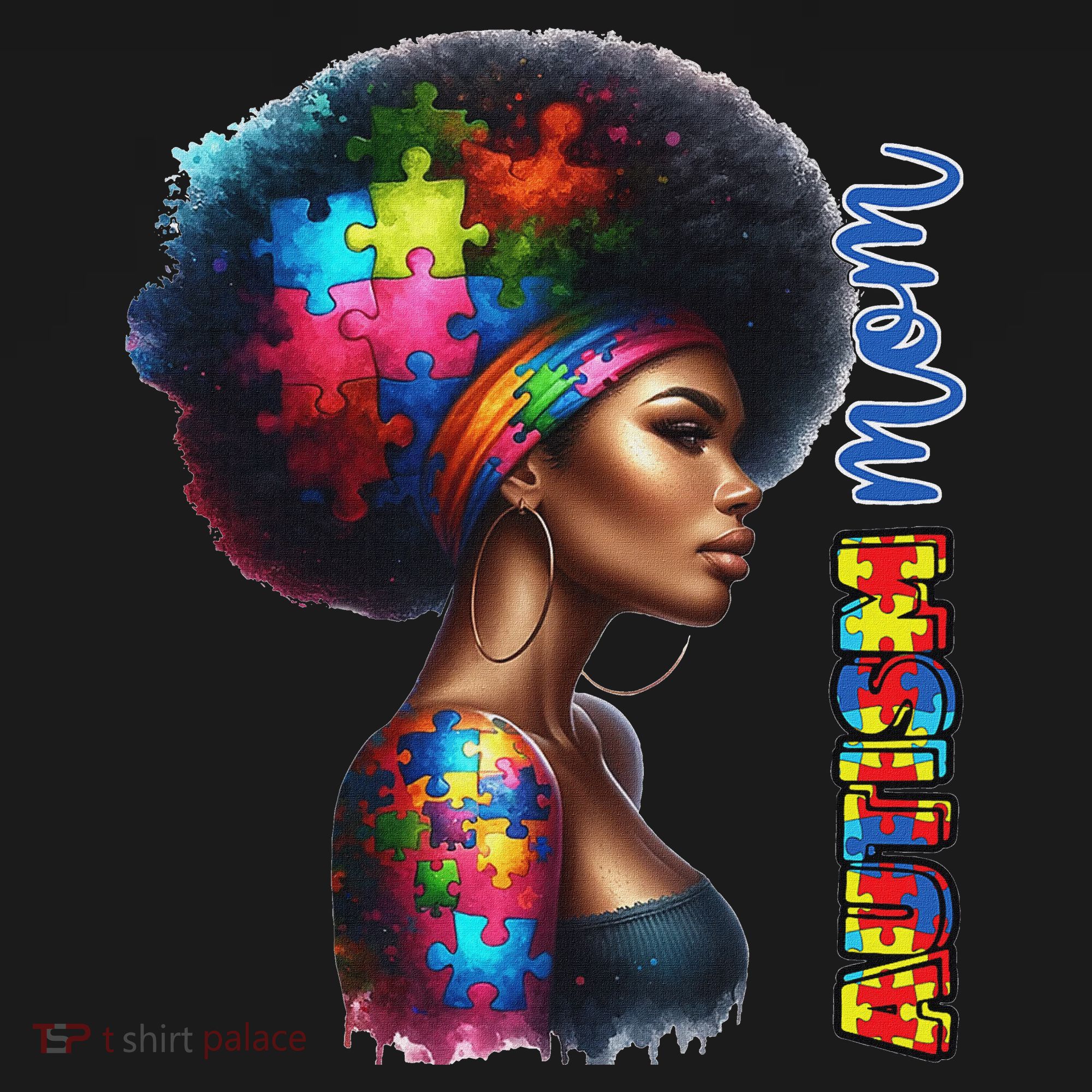 Mom Afro Autism Awareness Mama Black Autism Mother Autistic Mousepad