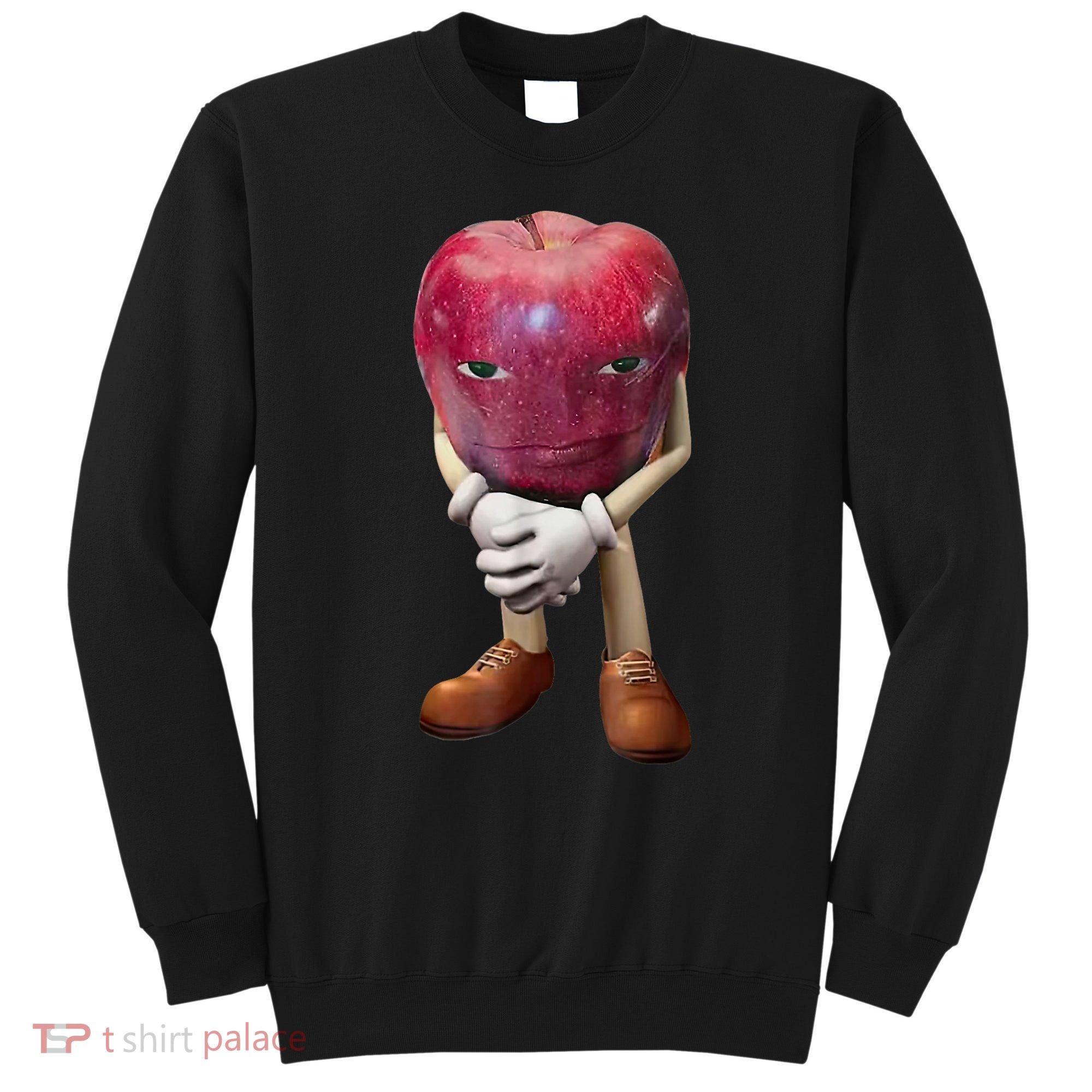 Me Asf Apple Funny Apple Face Meme Wapple Sweatshirt