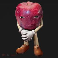 Me Asf Apple Funny Apple Face Meme Wapple Pajama Set thumb 2