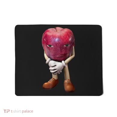 Me Asf Apple Funny Apple Face Meme Wapple Mousepad