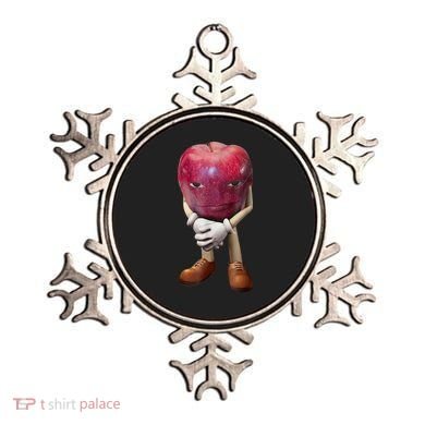 Me Asf Apple Funny Apple Face Meme Wapple Ornament
