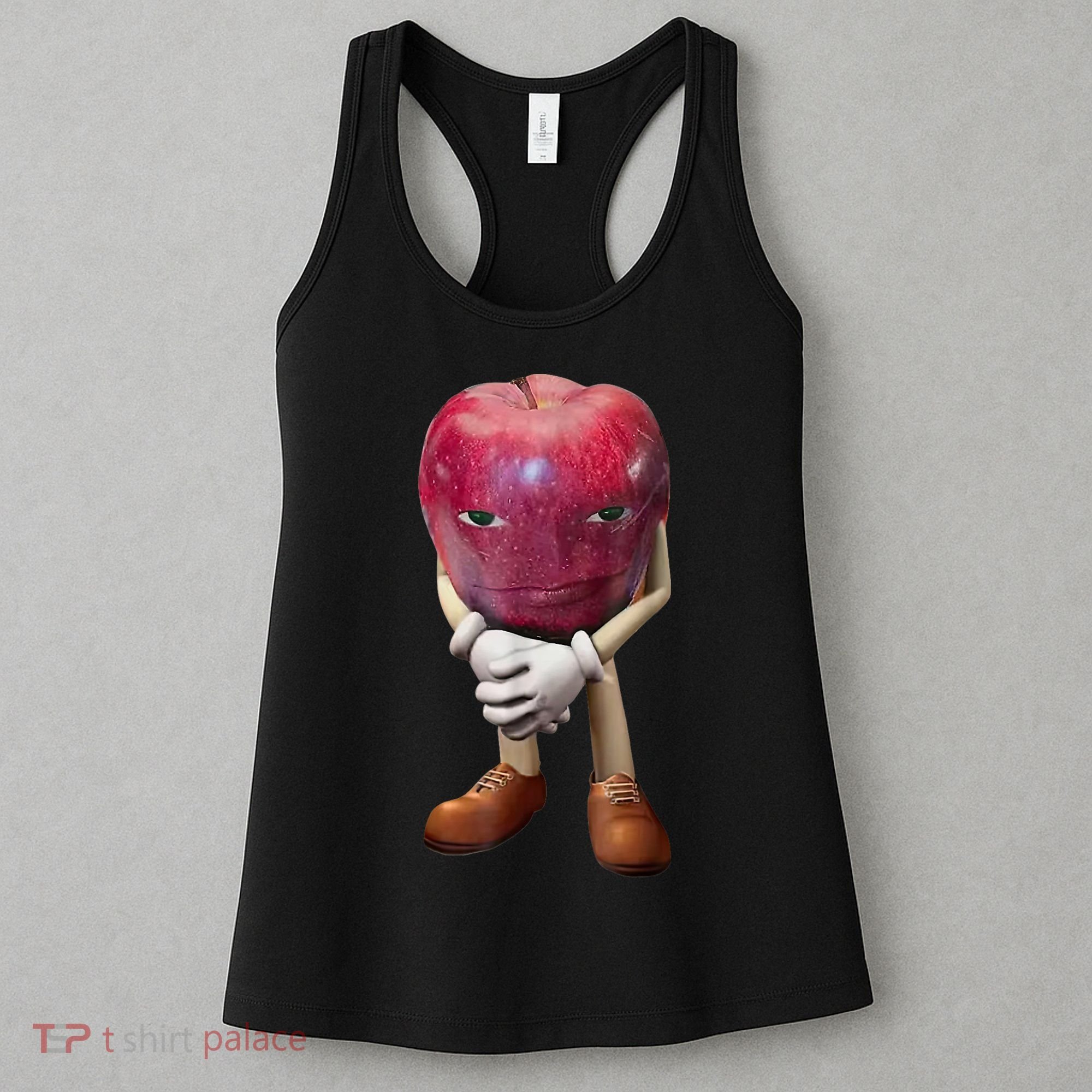 Me Asf Apple Funny Apple Face Meme Wapple Women's Tank Top