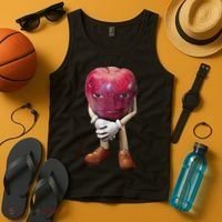 Me Asf Apple Funny Apple Face Meme Wapple Tank Top thumb 4