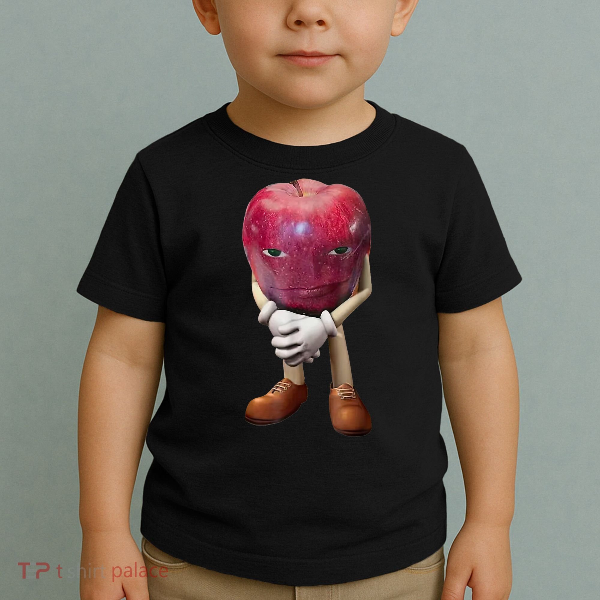 Me Asf Apple Funny Apple Face Meme Wapple Toddler T-Shirt