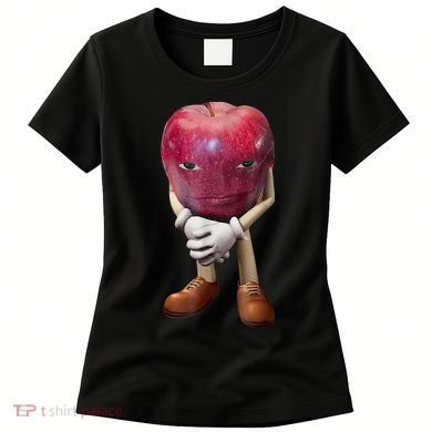 Me Asf Apple Funny Apple Face Meme Wapple Women's T-Shirt