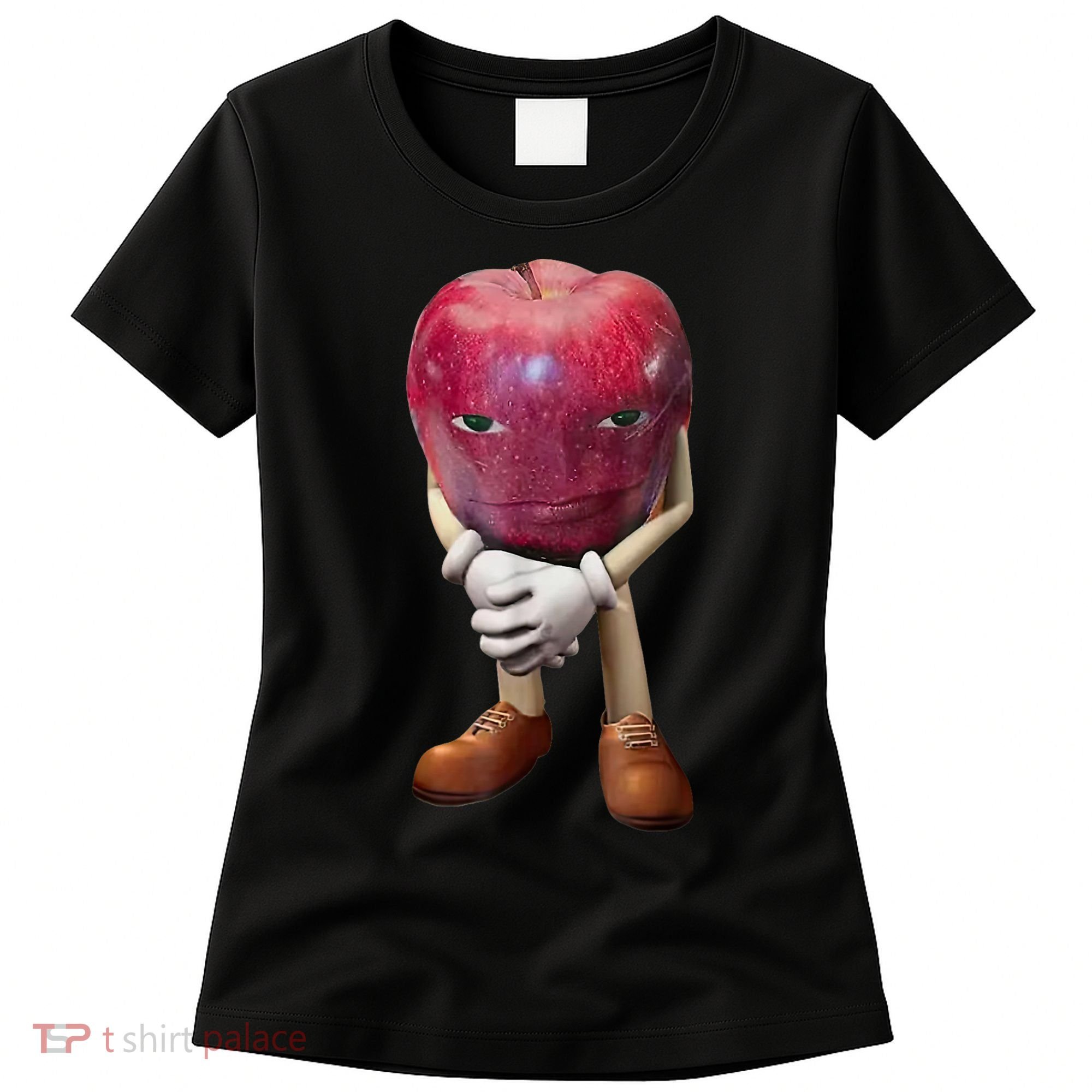 Me Asf Apple Funny Apple Face Meme Wapple Women's T-Shirt