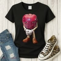 Me Asf Apple Funny Apple Face Meme Wapple Women's T-Shirt thumb 3