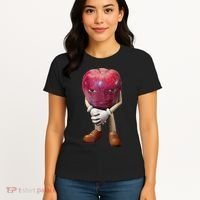 Me Asf Apple Funny Apple Face Meme Wapple Women's T-Shirt thumb 4