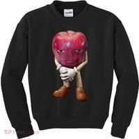 Me Asf Apple Funny Apple Face Meme Wapple Kids Sweatshirt thumb 0