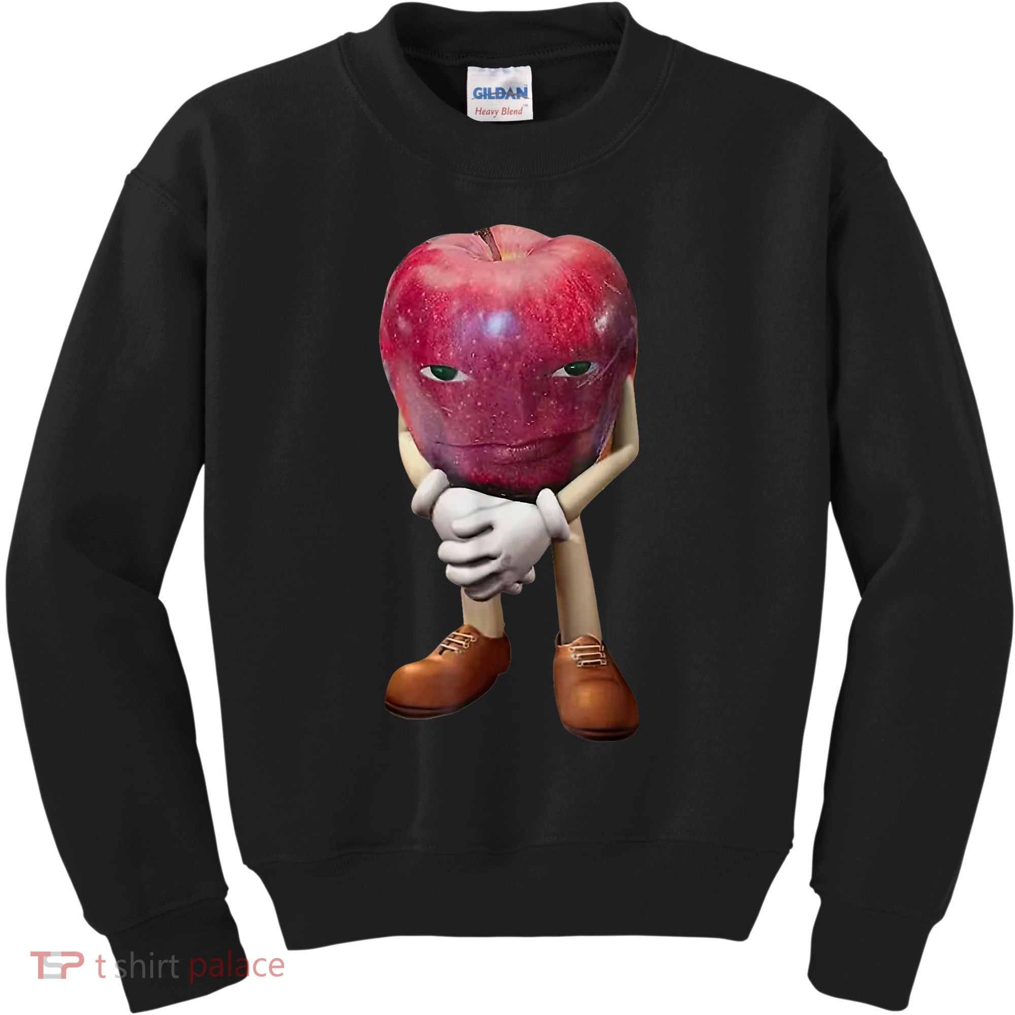 Me Asf Apple Funny Apple Face Meme Wapple Kids Sweatshirt